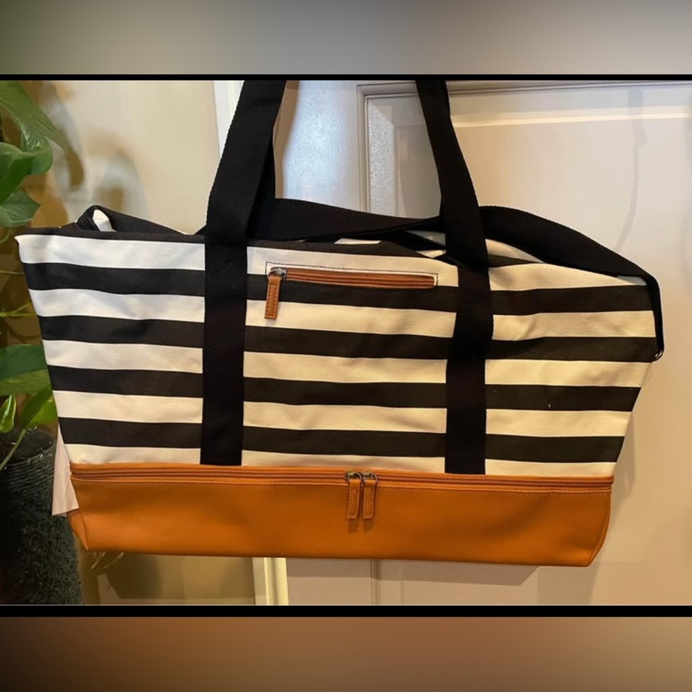 Striped Weekender Bag